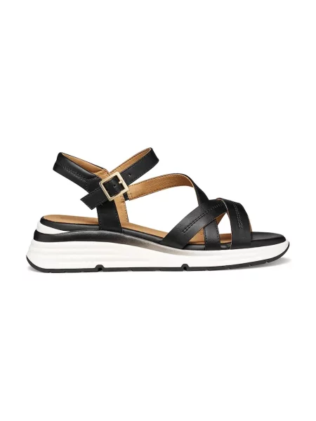 Geox sandale cu călcâiul deschis de damă D ELOWYNNE negru