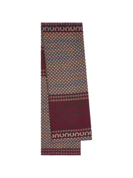 Fular Dries Van Noten din cașmir roșu