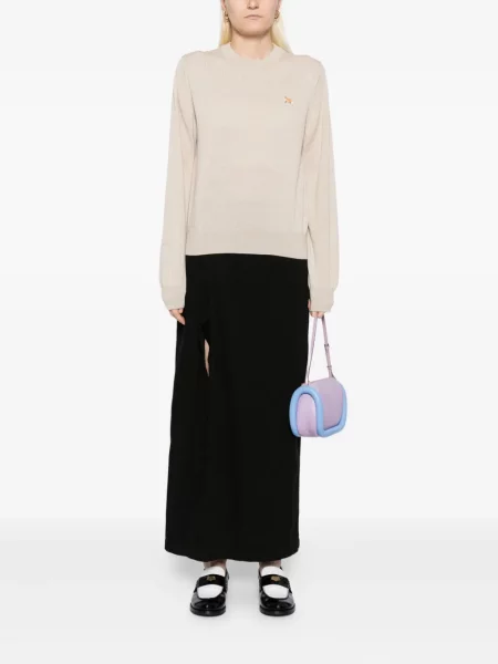 Pulover Maison Kitsune cu broderie