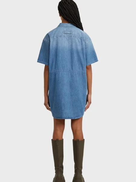 Джинсовое платье G-star Raw синее