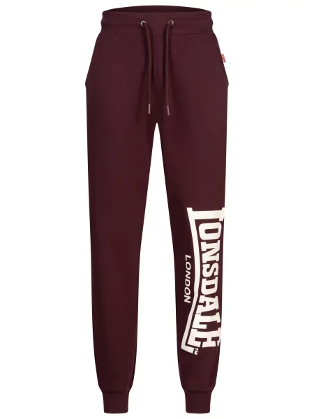LONSDALE Hlače temno rdeča