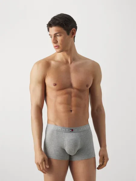 Tommy Hilfiger Underwear Boxerky sivá melírovaná / čierna biela