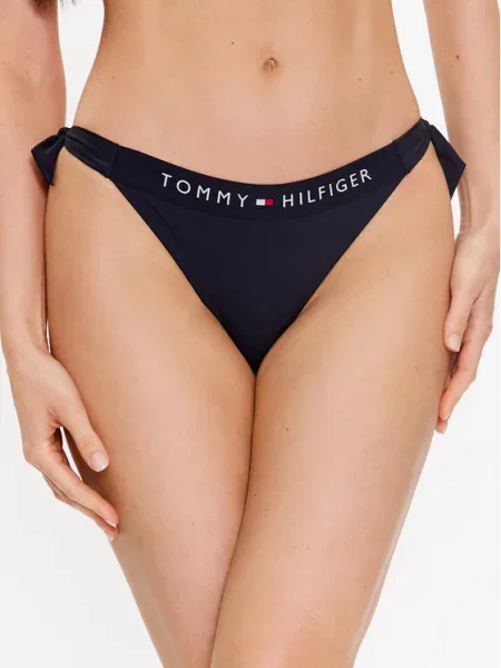 Tommy Hilfiger Μπικίνι κάτω μέρος Σκούρο μπλε λευκό