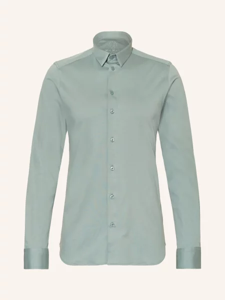Mos Mosh Gallery Žerzejová Košile Marco Extra Slim Fit zelená