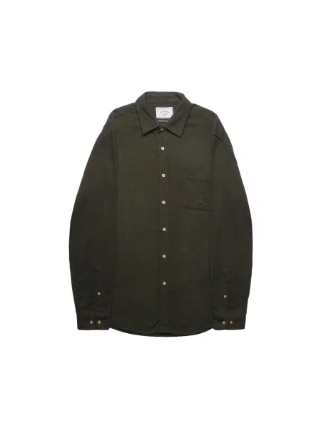 Cămașă Portuguese Flannel cu mâneci lungi de flanelă lungă verde