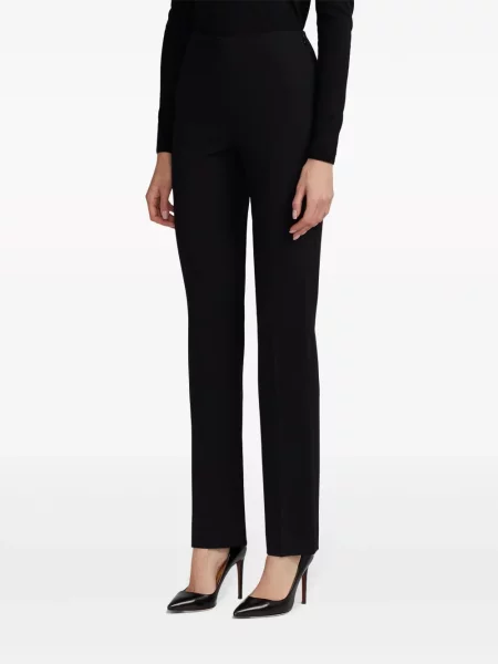 Pantaloni Ralph Lauren Collection cu talie înaltă negru