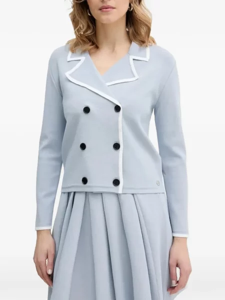 Kardigan Karl Lagerfeld dwurzędowy niebieski