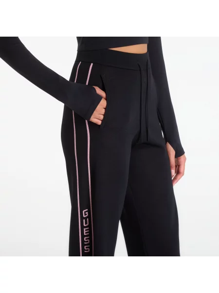 Панталони GUESS Meissa Straight Pant Sweater Jet Black L черно