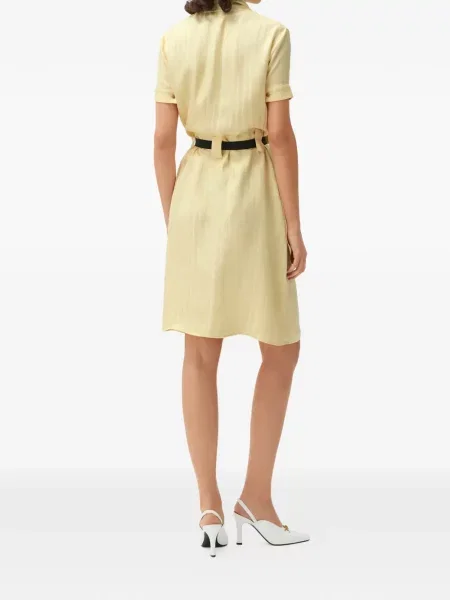 Rochie midi Versace de mătase galben