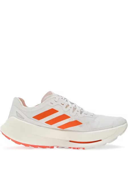 Pruhované pás kalhoty jogger Adidas s potiskem růžové