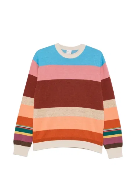 Pulover Paul Smith cu decolteu rotund maro