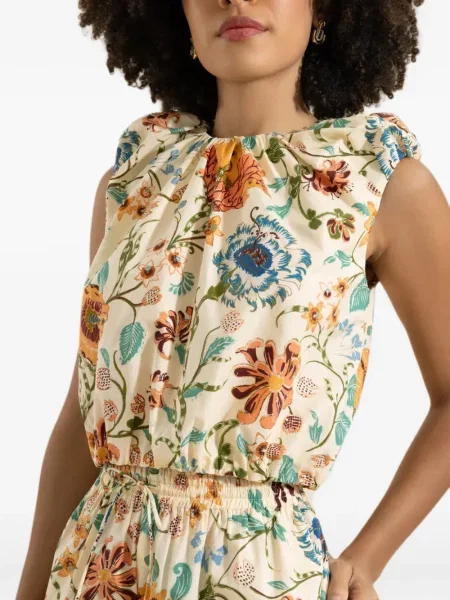 Top Ulla Johnson cu model floral cu imagine