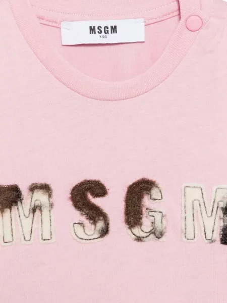 Koszulka dziecięca Msgm różowa