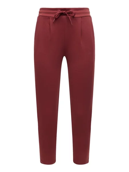 ICHI Pantaloni cutați KATE carmin roșu