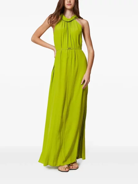 Rochie maxi Twinset din jerseu verde