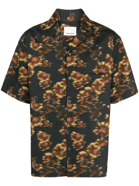 Květinová košile Marant s potiskem černá