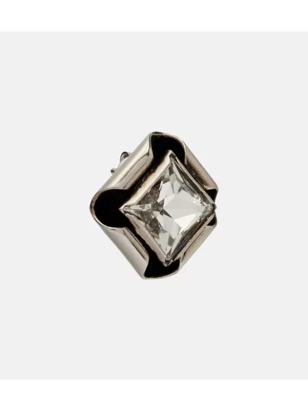 Cercei Givenchy de cristal argintiu