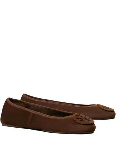 Balerini Tory Burch din piele de căprioară maro