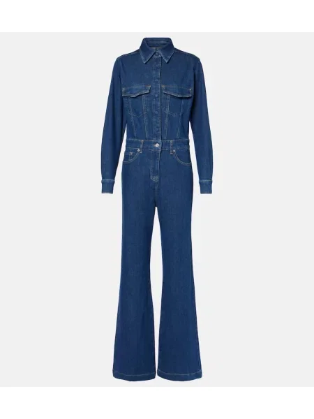 Kombinezon 7 For All Mankind dzwony niebieski