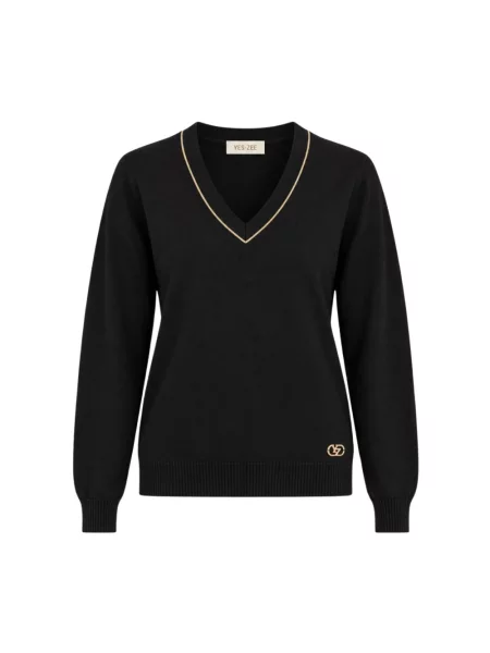 Dzianinowy sweter Yes Zee czarny
