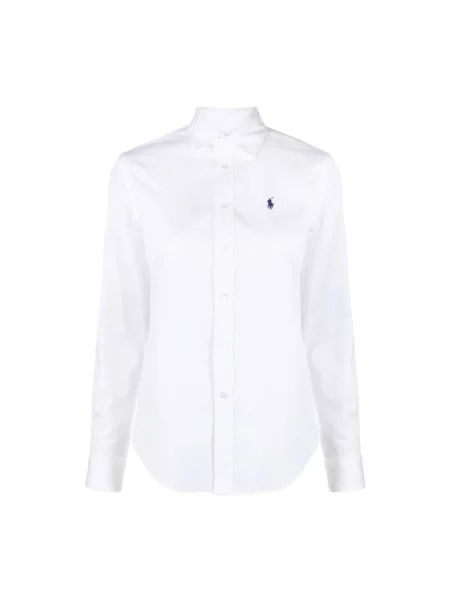 Długa koszula Polo Ralph Lauren z długim rękawem z twillu biała