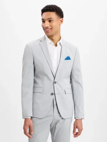 Finshley & Harding kurtka modułowa Oakland Mężczyźni Slim Fit marmurkowy 44 szary