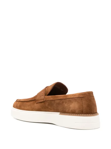 Chiloți John Harrison din piele de căprioară slip-on maro