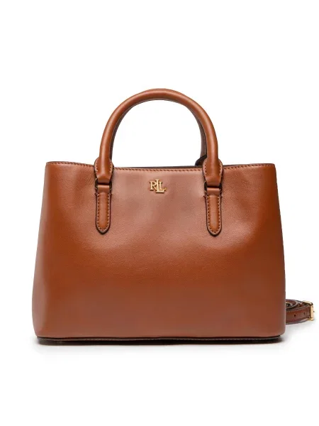 Lauren Ralph Lauren Τσάντα χειρός MARCY κονιάκ καφέ