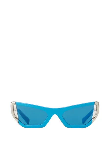 Ochelari de soare Lanvin cu imprimeu geometric albastru