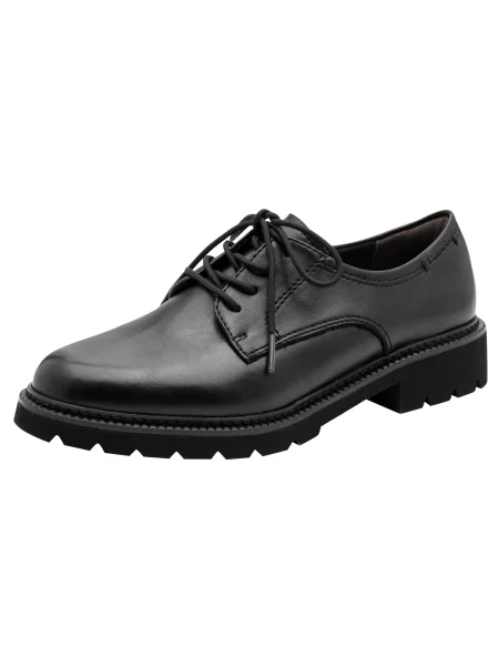 Tamaris Pantofi cu șireturi negru