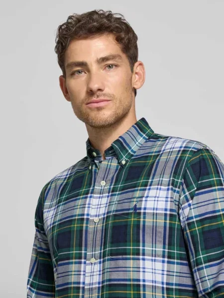 Koszula casualowa o kroju regular fit z kołnierzykiem typu button down Polo Ralph Lauren granatowa