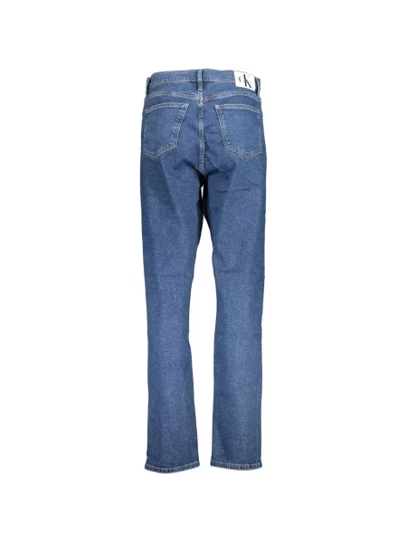 Jeansy straight leg Calvin Klein Jeans niebieskie