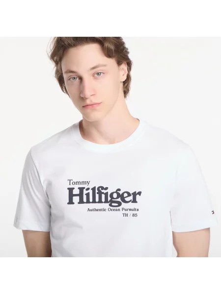 Тениска Tommy Hilfiger Nautical Chest Graphic Reg Tee White S бяло