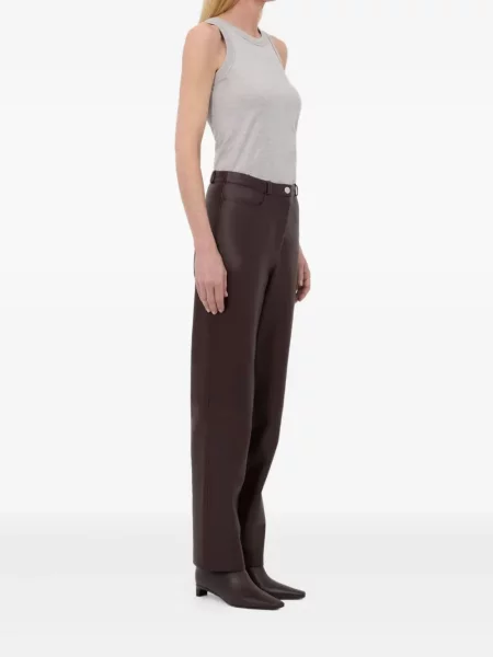 Pantaloni Loulou De Saison din piele maro