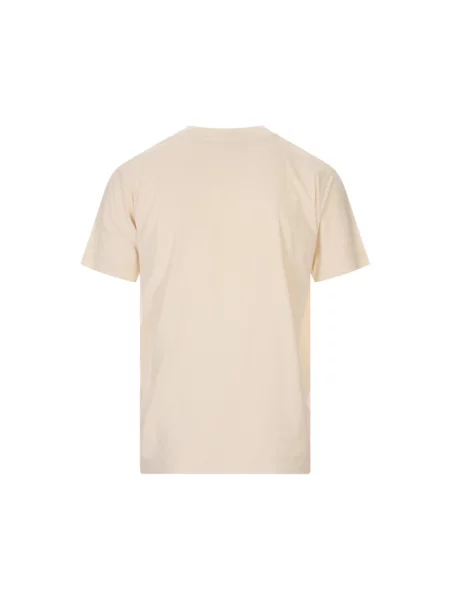 Koszulka Stone Island z dżerseju z kamieniami biała