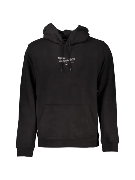 Hanorac cu glugă Tommy Hilfiger cu autograf negru