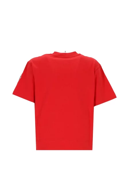 Tricou Moncler Grenoble cu imagine roșu