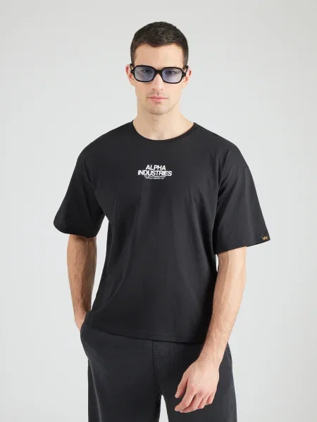 ALPHA INDUSTRIES Tričko Scorpion Cyborg svetlomodrá biela čierna