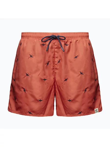 Pantaloni scurți de baie pentru bărbați Aeronautica Militare paprika
