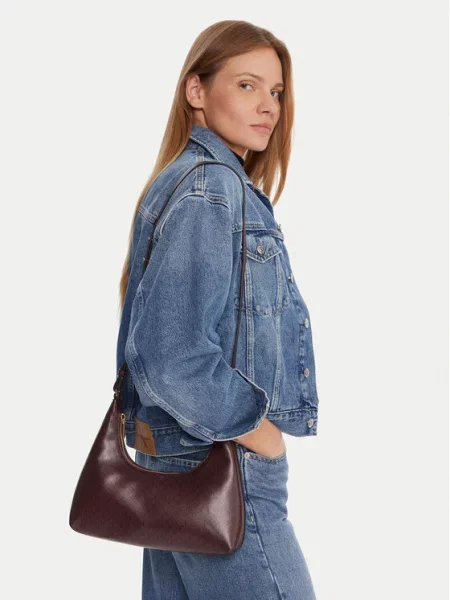 Calvin Klein torebka brązowy bordowa