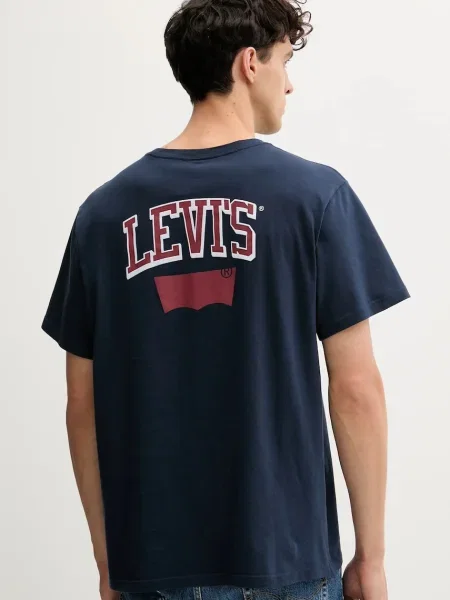 Tričko Levi's tmavomodrá s potiskem