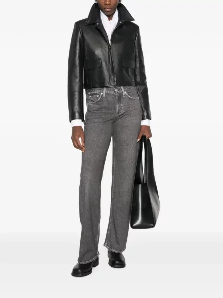 Pantaloni Rag & Bone din material terry gri