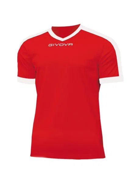 GIVOVA koszulka sportowa t-shirt treningowy czerwona S biała