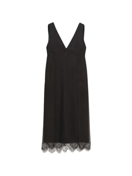 Rochie midi Carven din dantelă negru