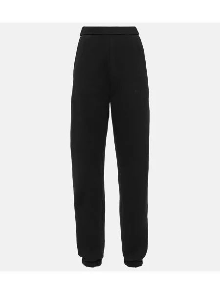 Pantaloni de trening The Attico din jerseu negru