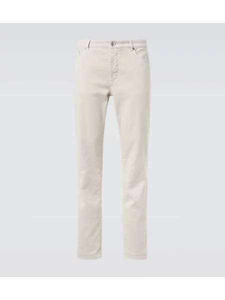 Džíny Brunello Cucinelli béžové