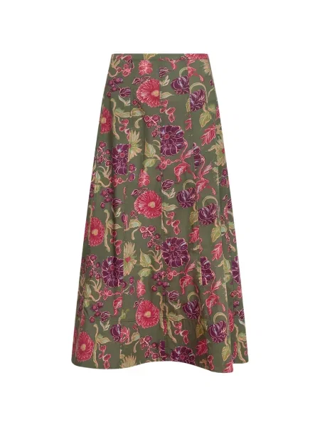 Fustă midi Tanya Taylor cu model floral cu imagine verde