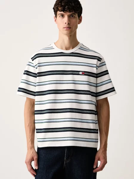 Tommy Jeans tricou bărbătesc din cu alb