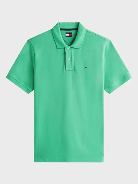 Поло Tommy Jeans зеленое