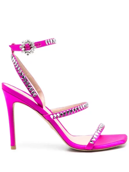 Pantofi cu toc Stuart Weitzman de cristal roz